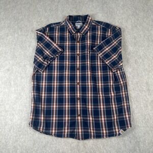 Vintage Y2K Carhartt Mens XL Relaxed Fit Short Sleeve Button Down Shirt Plaid